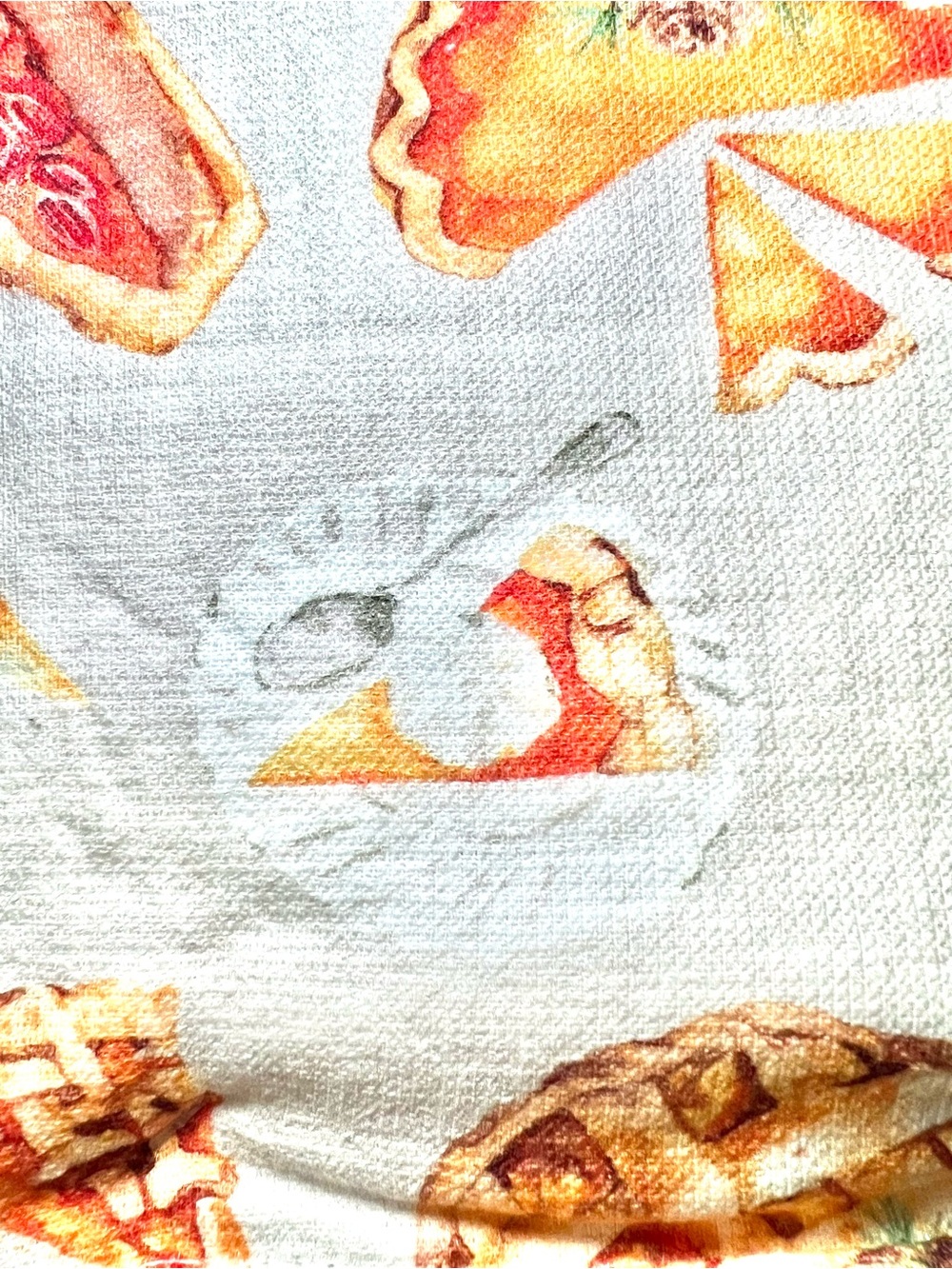 3 Harvest Pies Kitchen Towels Pumpkin Pecan Apple Orange Brown Plaid - Picture 6 of 11